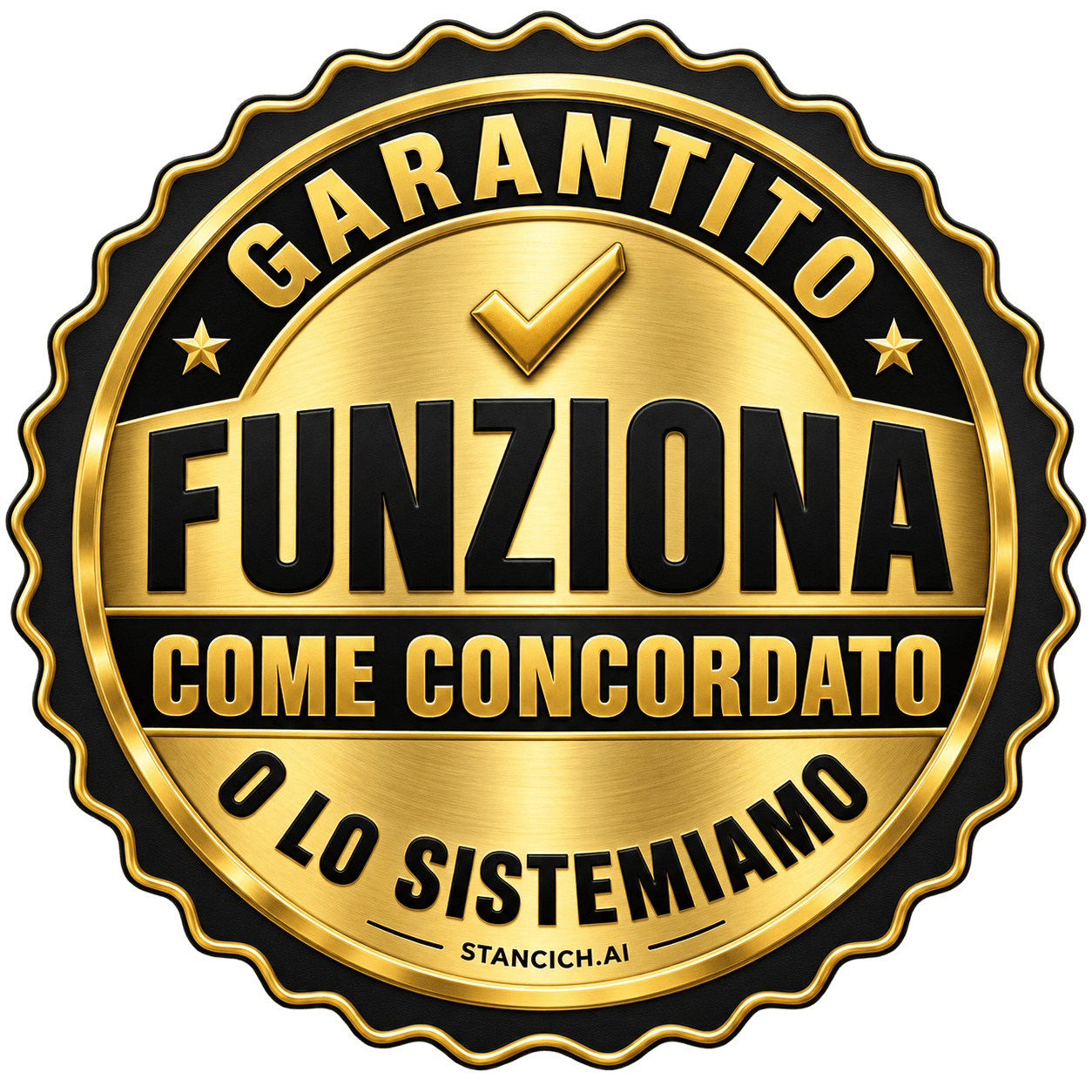 Garantito: funziona come concordato, o lo sistemiamo. STANCICH.AI.